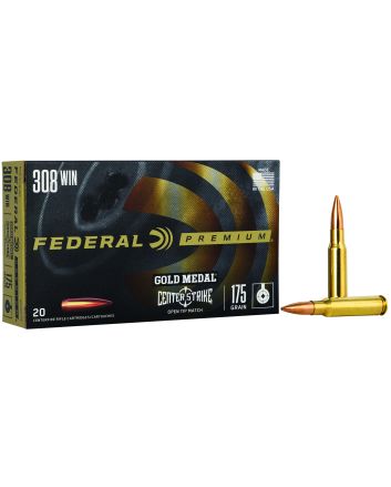 Federal GM308OTM2 Premium Gold Medal 308Win 175gr Open Tip Match 20 Per Box/10 Case
