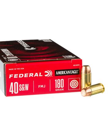 Federal C40180A400 Champion Training 40S&amp;W 180gr Full Metal Jacket 400 Per Box/1 Case *Loose