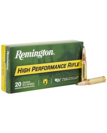 Remington Ammunition R21473 High Performance Rifle 308Win 180gr Pointed Soft Point Boat Tail 20 Per Box/10 Case