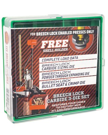 Lee Precision 91882 Breech Lock Carbide 3-Die Set 9mm Luger