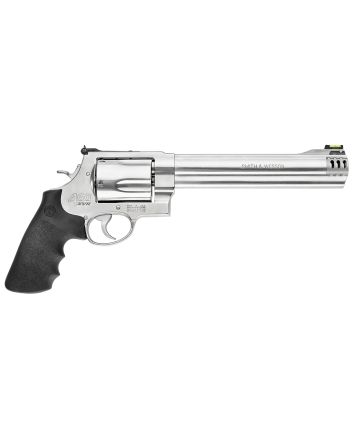 Smith &amp; Wesson 163460 Model 460 XVR Extra Large 460 S&amp;W Mag 5 Shot 8.38" Satin Compensated Barrel, Satin Cylinder, Satin Stainless Steel Frame, Black Finger Grooved Grip, Exposed Hammer