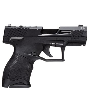 Taurus 1TX22131 TX22CCompact 22 LR 13+1 3.60" Matte Black Steel Barrel, Black Hard Coat Anodized Serrated Aluminum Slide, Black Polymer Frame w/Picatinny Rail Black Polymer Grips