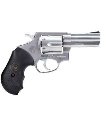 Rossi 2RP639 RP63Small Frame 357 Mag 6 Shot, 3" Satin Stainless Steel Barrel, Cylinder &amp; Frame, Black Textured Rubber Grip, Hammer Block Safety, Exposed Hammer