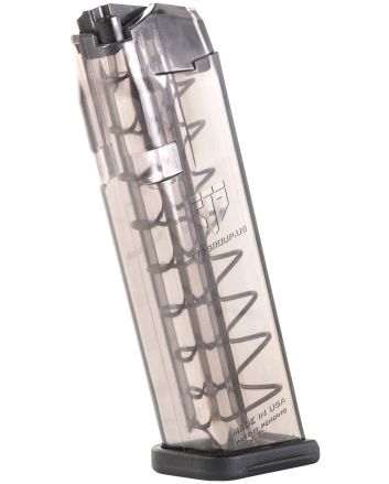 ETS Group SMKGLK1710 Pistol Mags10rd Limited 9mm Luger Compatible w/ Glock 17/19/26/45/18/19X/34 Smoke Polymer