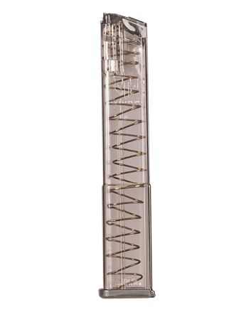 ETS Group SMKGLK18G2 Pistol Mags31rd 9mm Luger Compatible w/ Glock 18 Smoke Polymer