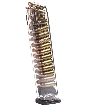 ETS Group SMKGLK9170 Pistol Mags Competition Legal 27rd Extended 9mm Luger Compatible w/ Glock 17 Smoke Polymer