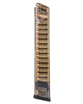 ETS Group SMKGLK22210 Pistol Mags30rd Extended 40 Cal Compatible w/Glock 22/23/24/27/35 Smoke Polymer