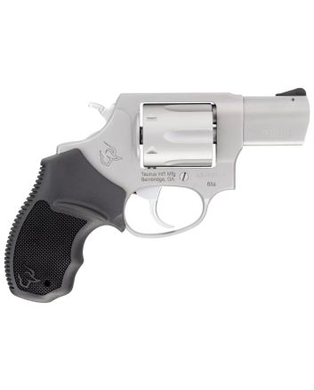 Taurus 285629MA 856 *MA Compliant Small Frame 38 Special +P 6rd 2" Stainless Steel Barrel, Stainless Steel Cylinder &amp; Frame, Black Rubber Grip