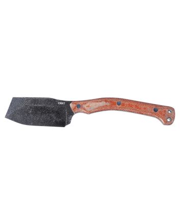 CRKT 2014 Razel Nax 4.29" Fixed Plain Black Stonewashed 1075 Carbon Steel Blade/Weathered Resin Infused Fiber Handle Includes Sheath