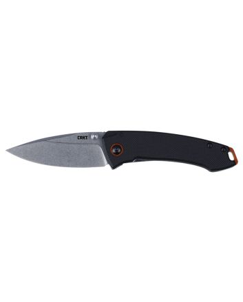 CRKT 2522 TunaCompact 2.73" Plain Stonewashed 8Cr13MoV SS Blade, Black G10/SS Handle, Includes Pocket Clip