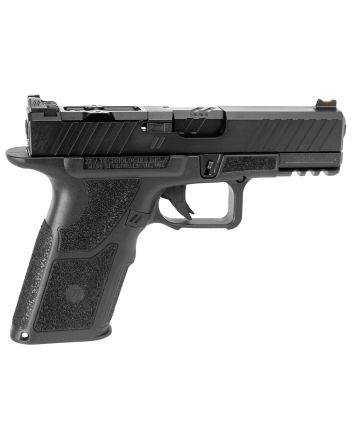 ZEV OZ9XDUTYSS OZ9 Duty Compact X 9mm Luger 17+1 4", Black, Serrated Stainless Steel Slide with Optic Cut, X-Grip Polymer Frame with Picatinny Rail, Fiber Optic Combat Sights