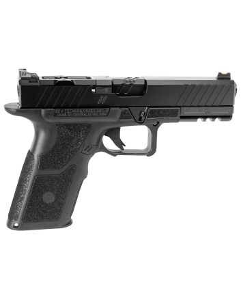 ZEV OZ9SDUTYSS OZ9 Duty Standard 9mm Luger 15+1 4.50", Black, Serrated Stainless Steel Slide with Optic Cut, Polymer Frame with Picatinny Rail, Fiber Optic Combat Sights