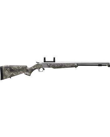 CVA PR9118SM Wolf V2 50 Cal 209 Primer 24" Fluted, Matte Stainless Barrel/Rec, TrueTimber Strata Furniture, DuraSight Scope Mount