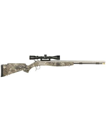 CVA PR6022SSC Optima V2 50 Cal 209 Primer 26" Stainless Fluted Barrel, Drilled &amp; Tapped Stainless Steel Receiver, Fixed TrueTimber Strata Synthetic Stock, KonusPro3-9x40mm BDC Scope