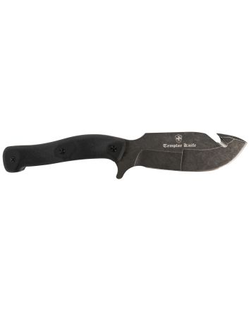 Templar Knife HBK321 Reagan Field Dressing 4.60" Fixed Gut Hook Plain Powder Coated D2 Steel Blade/ 4.55" Black G10 Handle