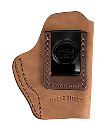 Uncle Mikes-leather(1791) UMIWB1BRWA Inside the WaistbandIWB Size 01 Brown Leather Belt Clip Fits Walther PPK