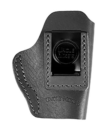 Uncle Mikes-leather(1791) UMIWB1MBLA Inside the WaistbandIWB Size 01 Matte Black Leather Belt Clip Fits Walther PPK Right Hand