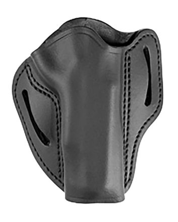 Uncle Mikes-leather(1791) UMOWB3MBLR Outside The Waistband Holster OWB Size 03 Matte Black Leather Belt Slide Fits 1911 5" Right Hand