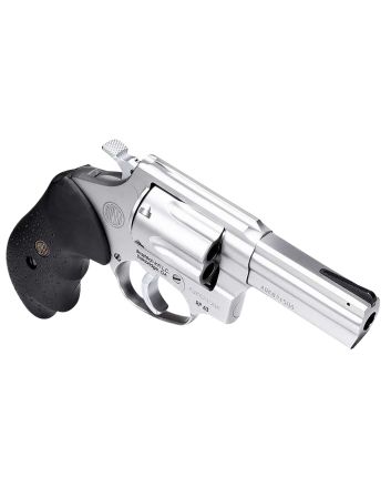 Rossi 2RM649 RM64357 Mag 6 Shot 4" Matte Stainless Steel Barrel, Cylinder &amp; Frame Textured Black Rubber Grip