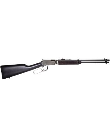 Rossi RL22181WD-NI Rio Bravo22 LR 15+1 18" Black Polished Alloy Steel Barrel, Nickel Stainless Steel Receiver, Hardwood Fixed Stock, Right Hand