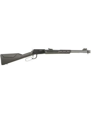 Rossi RL22W201SY Rio BravoLever Action 22 WMR 12+1 20" Round Barrel, Black, Polished Rec/Barrel, Synthetic Stock, Fiber Optic Sights
