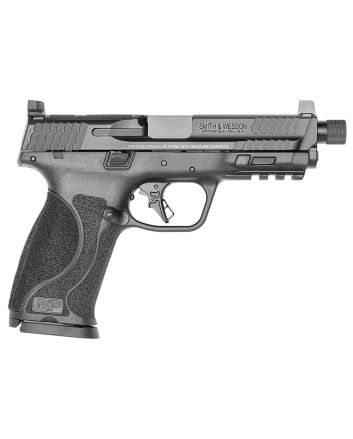 Smith &amp; Wesson 13585 M&amp;P M2.0Full Size 9mm Luger 17+1, 4.62" Black Armornite Steel Threaded Barrel &amp; Optic Ready/Serrated Slide, Matte Black Polymer Frame w/Picatinny Rail