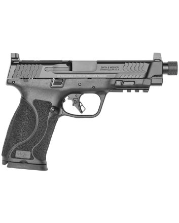 Smith &amp; Wesson 13586 M&amp;P M2.0Full Size 45 ACP 10+1, 5.12" Black Armornite Steel Threaded Barrel &amp; Optic Ready/Serrated Slide, Matte Black Polymer Frame w/Picatinny Rail