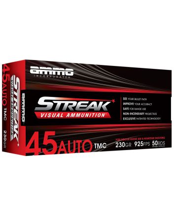Ammo Inc 45230TMCSTRKRED50 Streak Visual (RED)45ACP 230gr Total Metal Case 50 Per Box/20 Case