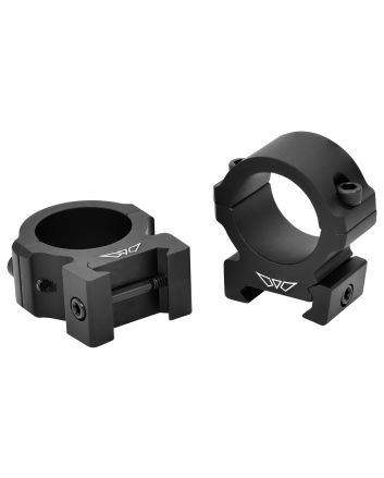 Warne V601M Horizontal Rings Vapor Matte Black 1" Medium 0 MOA
