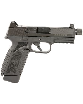 FN 66101385 545 Tactical 45 ACP 10+1 4.71" Black Target Crown/Threaded Steel Barrel, Black Optic Cut/Serrated Steel Slide &amp; Polymer Frame w/Picatinny Rail,Ambidextrous