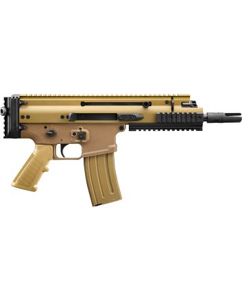 FN 38101245 SCAR 15P 5.56x45mm 10+1 7.50" Black Anodized Chrome Lined Steel Barrel, Flat Dark Earth Anodized Aluminum Picatinny Rail Receiver, FDE Polymer Grip, Ambidextrous