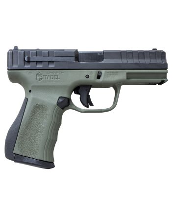 Citadel CITCP9ODG Centurion CP9 Compact Frame 9mm Luger 14+1, 4" Black Steel Barrel, Optic Ready/Serrated Steel Slide, OD Green Polymer Frame &amp; Grip