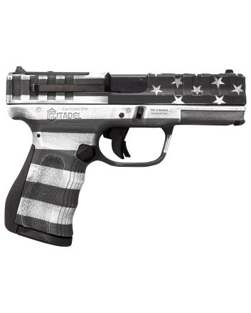 Citadel CITCP9USGCAN Centurion9mm Luger 14+1, 4" Black Steel Barrel, American Flag Gray Cerakote Optic Ready/Serrated Slide, Polymer Frame &amp; Grip, Features Matching Ammo Can