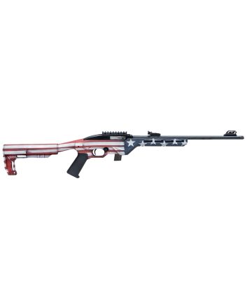 Citadel CIT22LRBUSA Trakr22 LR 10+1 18" Blued Steel Threaded Barrel &amp; Receiver, American Flag Synthetic Stock
