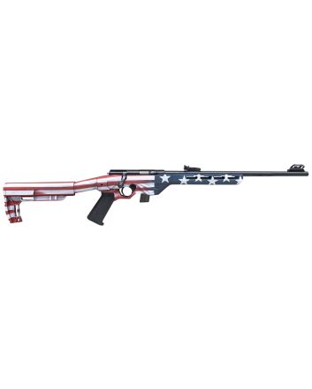 Citadel CIT22LRBLTUSA Trakr22 LR 10+1 18" Blued Steel Barrel &amp; Receiver, American Flag Synthetic Stock