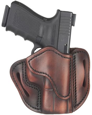 1791 Gunleather ORBH21VTGR BH2.1 Optic Ready OWB Size 2.1 Vintage Leather Belt Slide Fits S&amp;W M&amp;P Shield/Glock 17/Springfield XD9 Right Hand