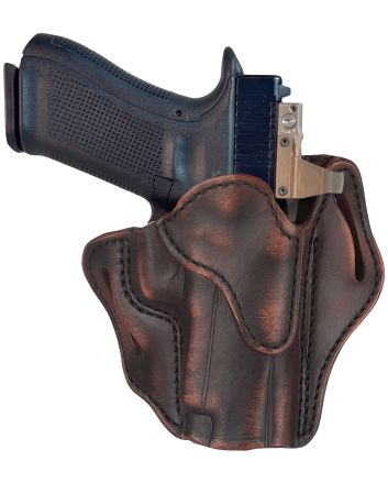 1791 Gunleather ORBH23VTGR BH2.3 Optic Ready OWB Size 2.3 Vintage Leather Belt Slide Compatible w/Glock 17/20/21/22/31/34/35/40/41/ Ruger 95/American Right Hand