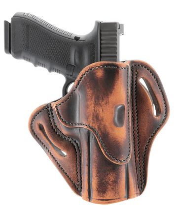 1791 Gunleather ORBH24SVTGR BH2.4S Optic Ready Size 2.4S Vintage Leather Belt Slide Fits H&amp;K VP9SK/FN 509 Right Hand