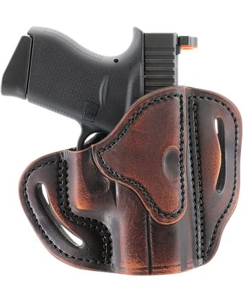 1791 Gunleather ORBHCVTGR BHC Optic Ready OWB Compact Vintage Leather Belt Slide Compatible w/Glock 43/Sig P365 Right Hand