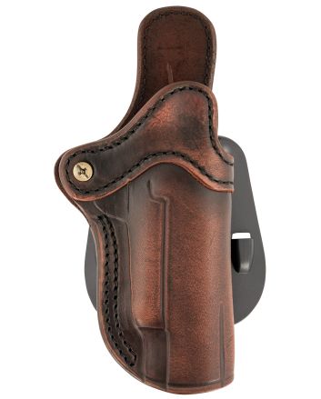 1791 Gunleather ORPDH1VTGR Paddle Holster Optic Ready OWB Size 01 Vintage Leather Paddle Fits 4-5" 1911 Right Hand