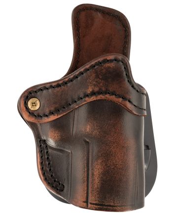 1791 Gunleather ORPDH24SVTGR Paddle Holster Optic Ready OWB Size 2.4S Vintage Leather Paddle Fits FN 509/H&amp;K VP9SK Right Hand