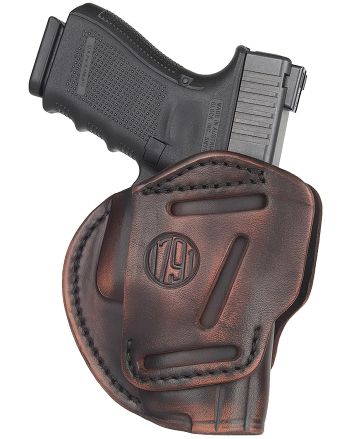 1791 Gunleather 3WH5VTGA 3-WayIWB/OWB Size 05 Vintage Leather Belt Loop Fits Glock 17 Fits HK VP9 Fits MP9 Ambidextrous Hand