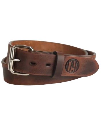 1791 Gunleather BLT014044VTGA 01 Gun Belt Vintage Leather 40/44 1.50" Wide Buckle Closure