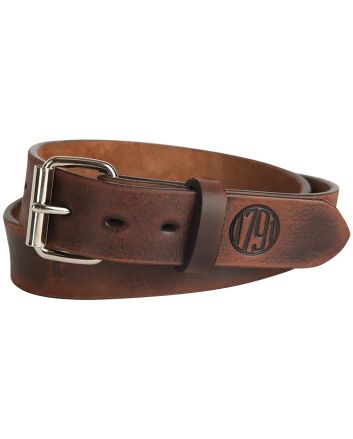 1791 Gunleather BLT014246VTGA 01 Gun Belt Vintage Leather 42/46 1.50" Wide Buckle Closure