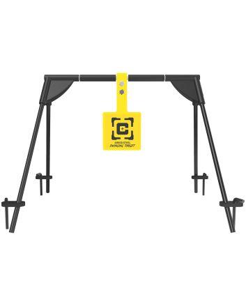 Caldwell 1187590Swinging Rifle Black/Yellow AR500 Steel Hanging Standing Includes Ground Stakes