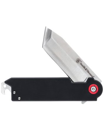 Smith &amp; Wesson Knives 1193144 Big Benji3.50" Folding Plain Stainless Steel Blade 4.25" Black