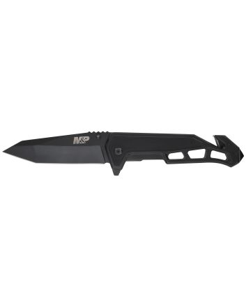 Smith &amp; Wesson Knives 1160826 M&amp;P Body Guard Folding Plain Black 8Cr13MoV SS Blade 5.26" Black Steel/G10 Handle Includes Pocket Clip
