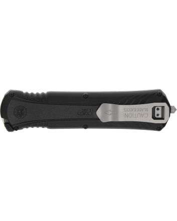 Smith &amp; Wesson Knives 1181878 M&amp;P3.50" OTF Dagger Plain Satin AUS-8A SS Blade 5.16" Black