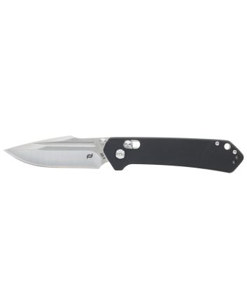 Schrade 1182620 Divergent3.06" Folding Modified Drop Point Plain Satin AUS-8A SS Blade 4.31" Black G10 Handle