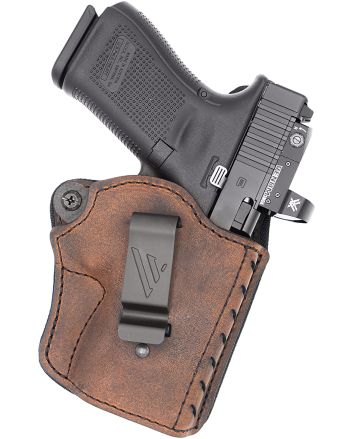 Versacarry CFD2112 Comfort Flex Deluxe IWB Size 02 Brown Leather Belt Clip Right Hand